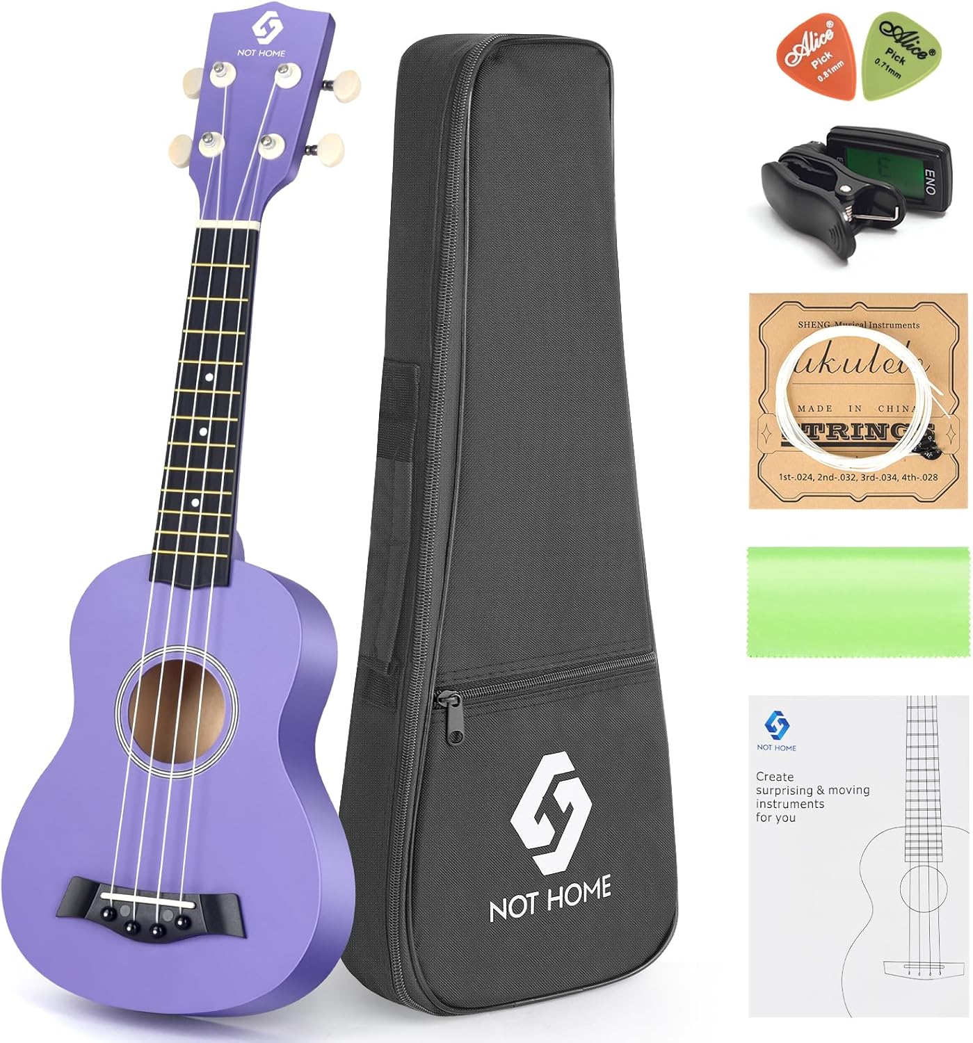 Ukulele, Unique Concert Ukulele 23 Inch Wooden, Professional Ukulele for Beginne...