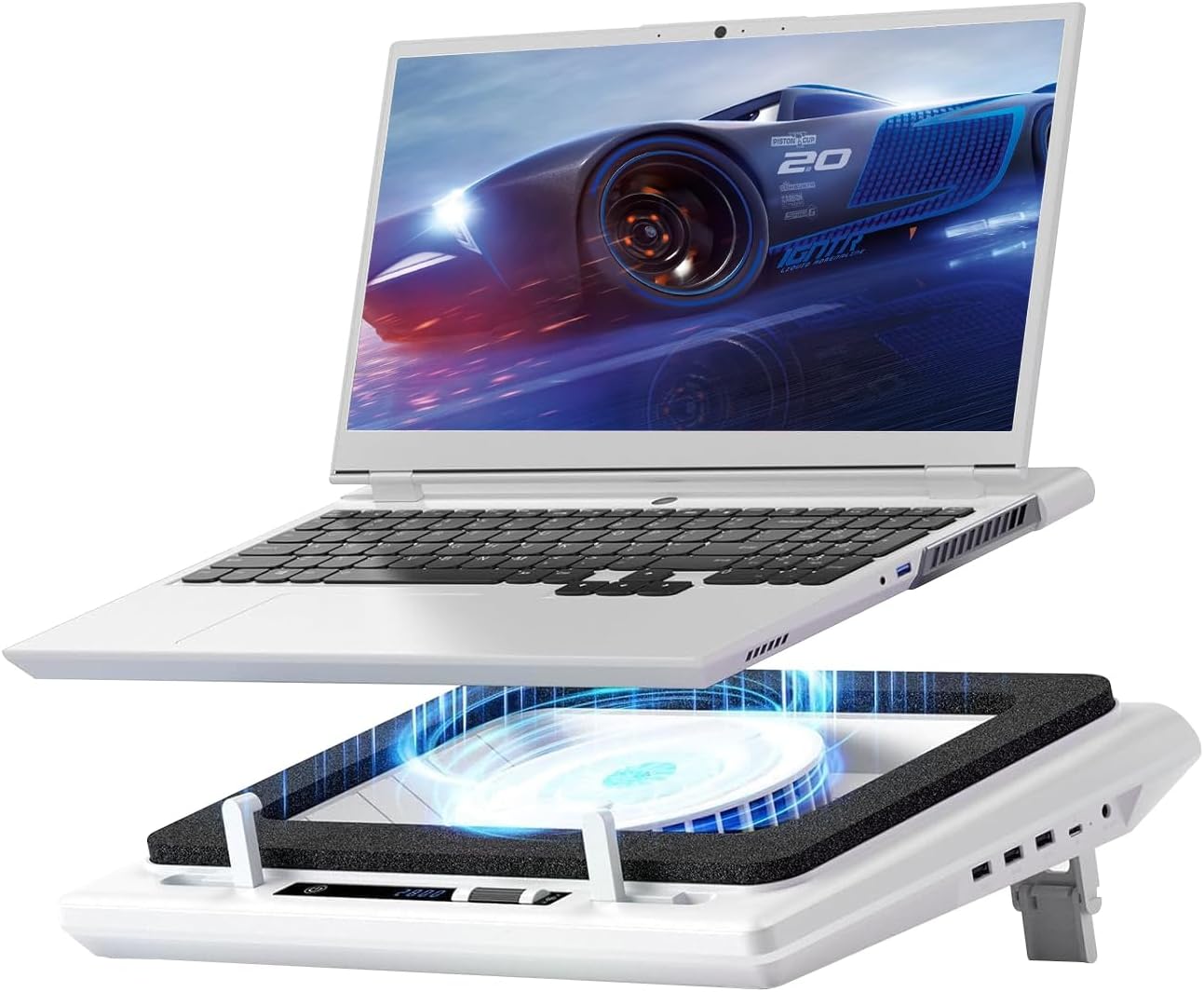 llano Laptop Cooling Pad with Powerful Turbofan(5.5inch Diameter), Fast Cooling...
