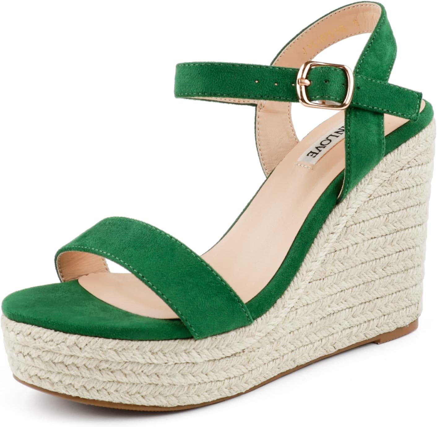 JOY IN LOVE Womens Espadrilles Wedge Sandals Platform Heels Ankle Strap Open Toe...