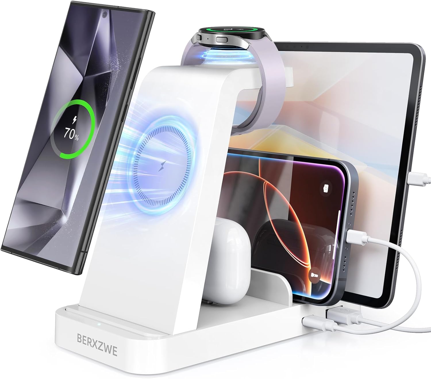 Wireless Charger for Samsung, 5 in 1 Wireless Charging Station for Samsung, Char...