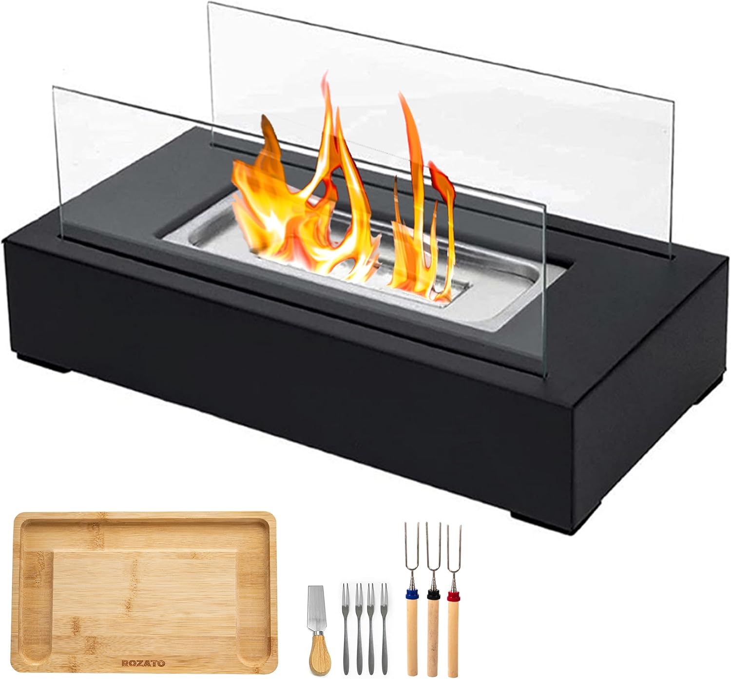 Tabletop Fire Pit with Smores Maker Kit Portable Indoor/Outdoor Mini Small Firep...