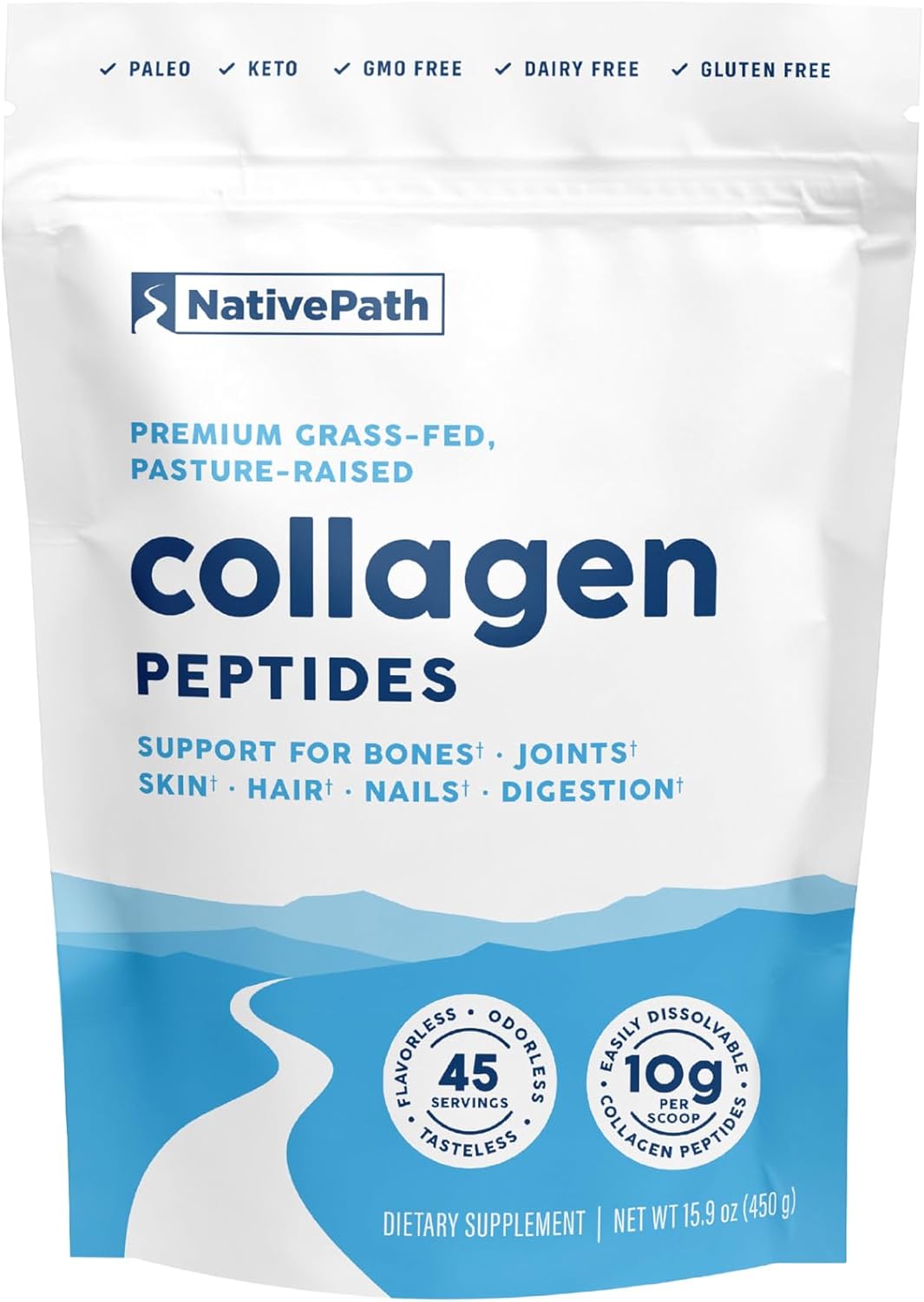 NativePath Collagen Peptides Protein - Hydrolyzed Type 1 & 3 Collagen Powder for...