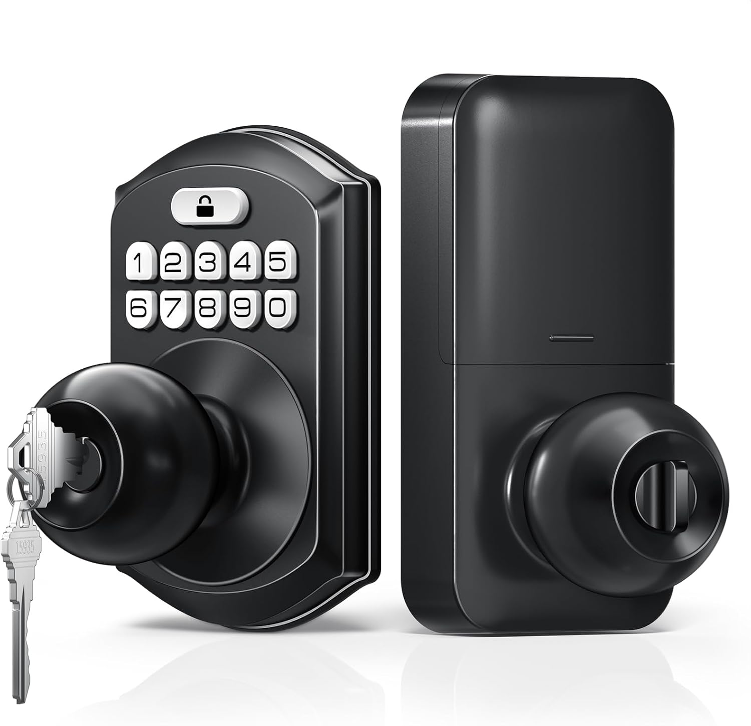 TEEHO Keyless Entry Keypad Door Lock with Handle, Electronic Digital Smart Locks...