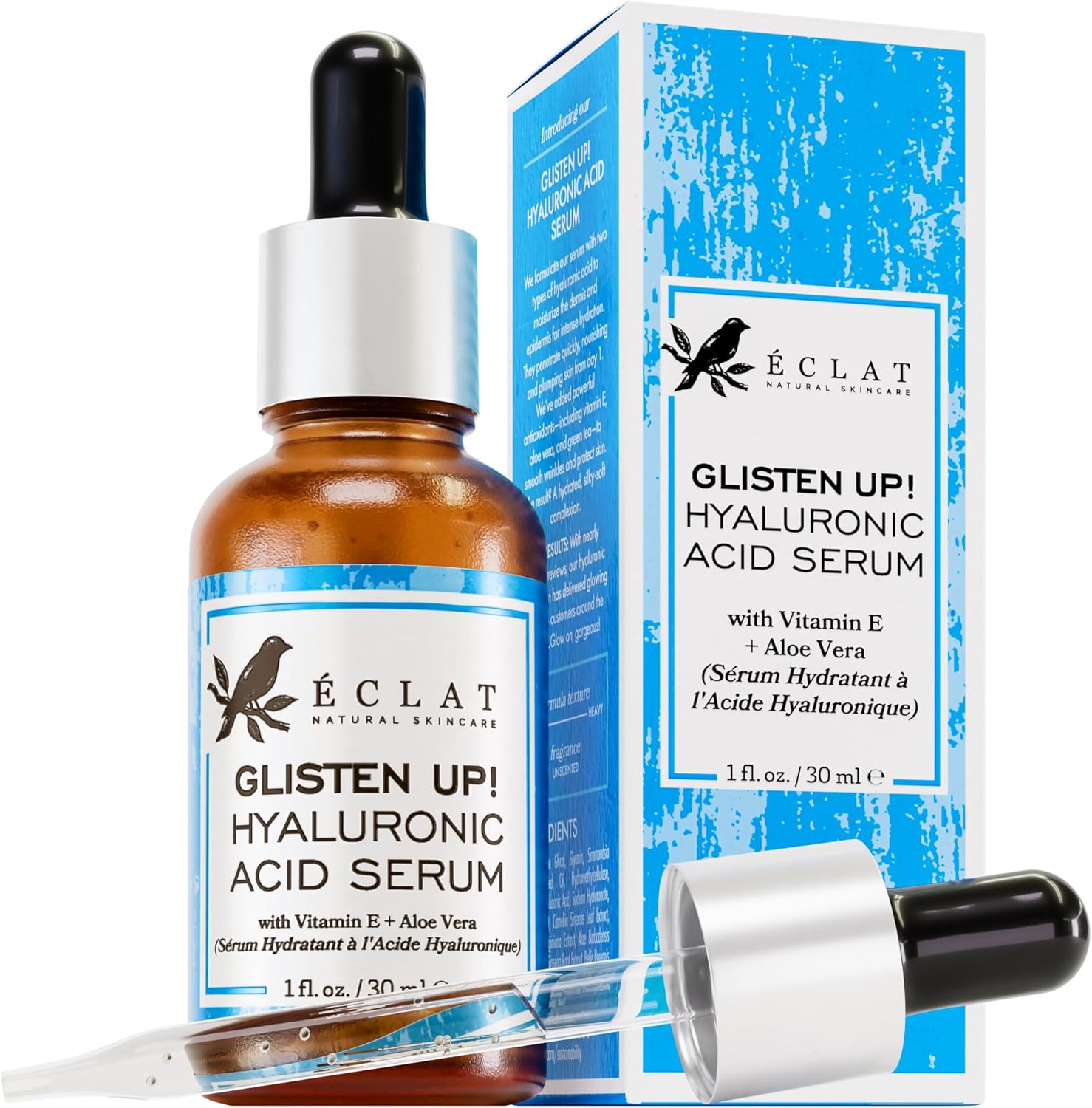 Hyaluronic Acid Serum for Face - 2.5% Hyaluronic Acid + 3% B5 with Vitamin C & E...