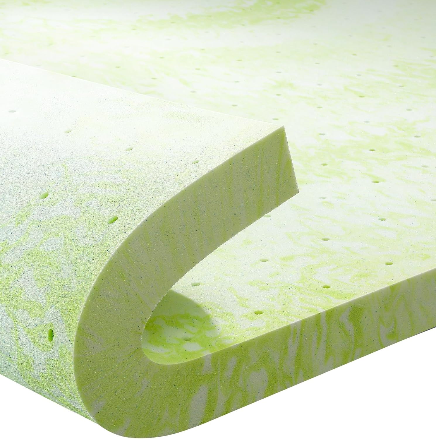 3 Inch Memory Foam Mattress Topper Queen, Slow-Rebound Queen Memory Foam Mattres...