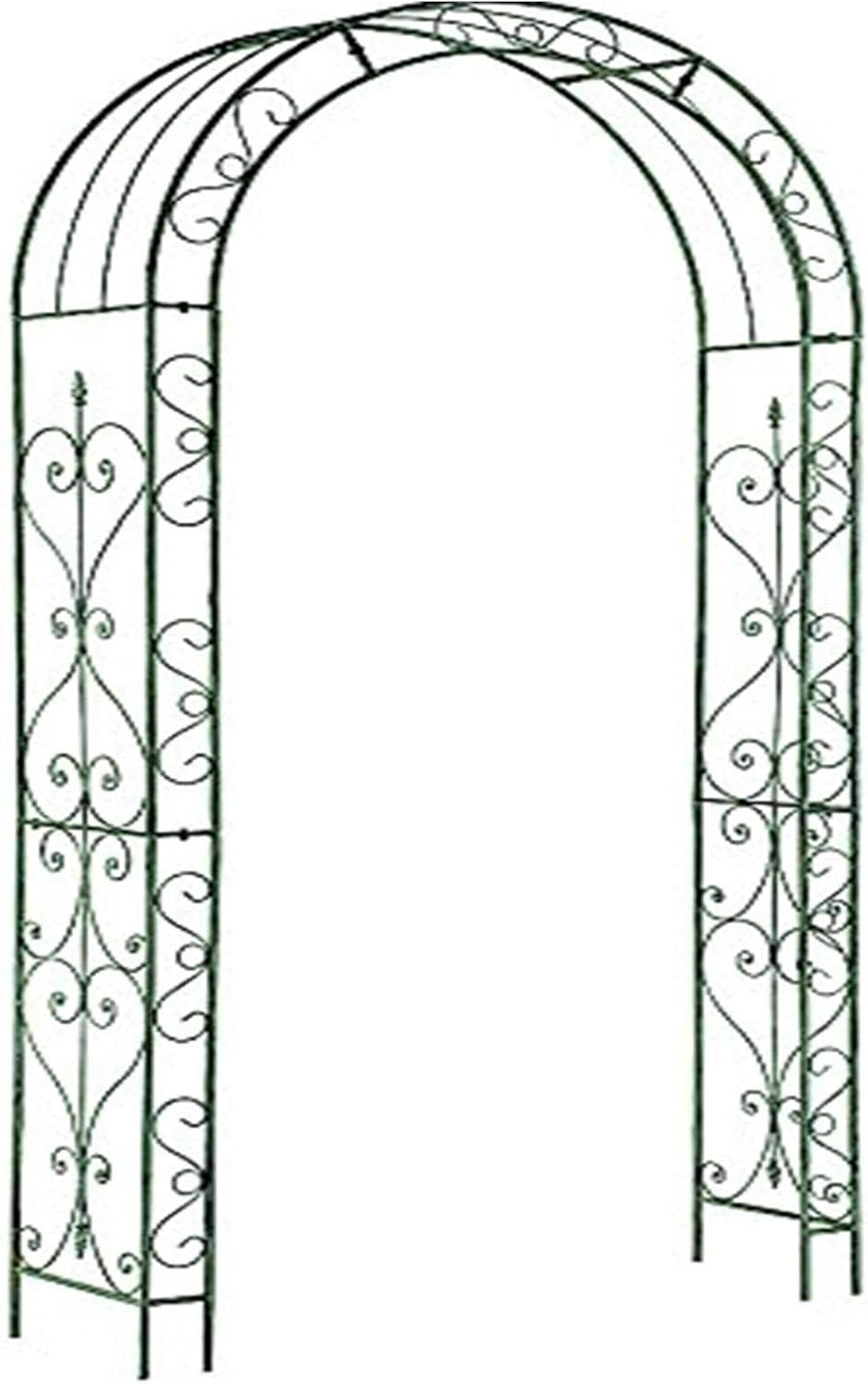Gr8 Garden Patio Outdoor Large Black Metal Decorative Loire Arch Wedding Rose Ar...