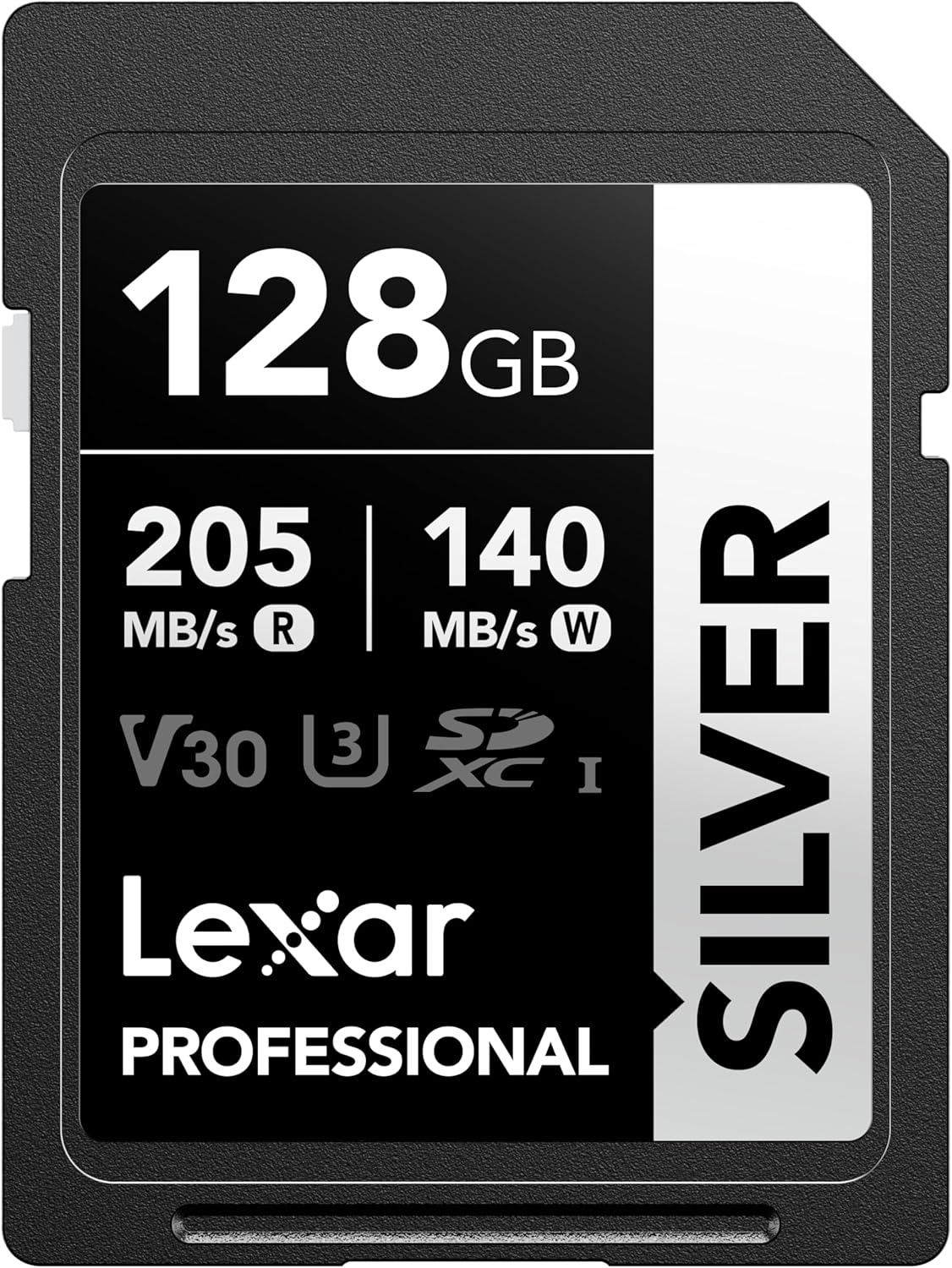 Lexar 128GB SD Card SILVER, Up to 205MB/s Read, 140MB/s Write, SDXC UHS-I Memory...
