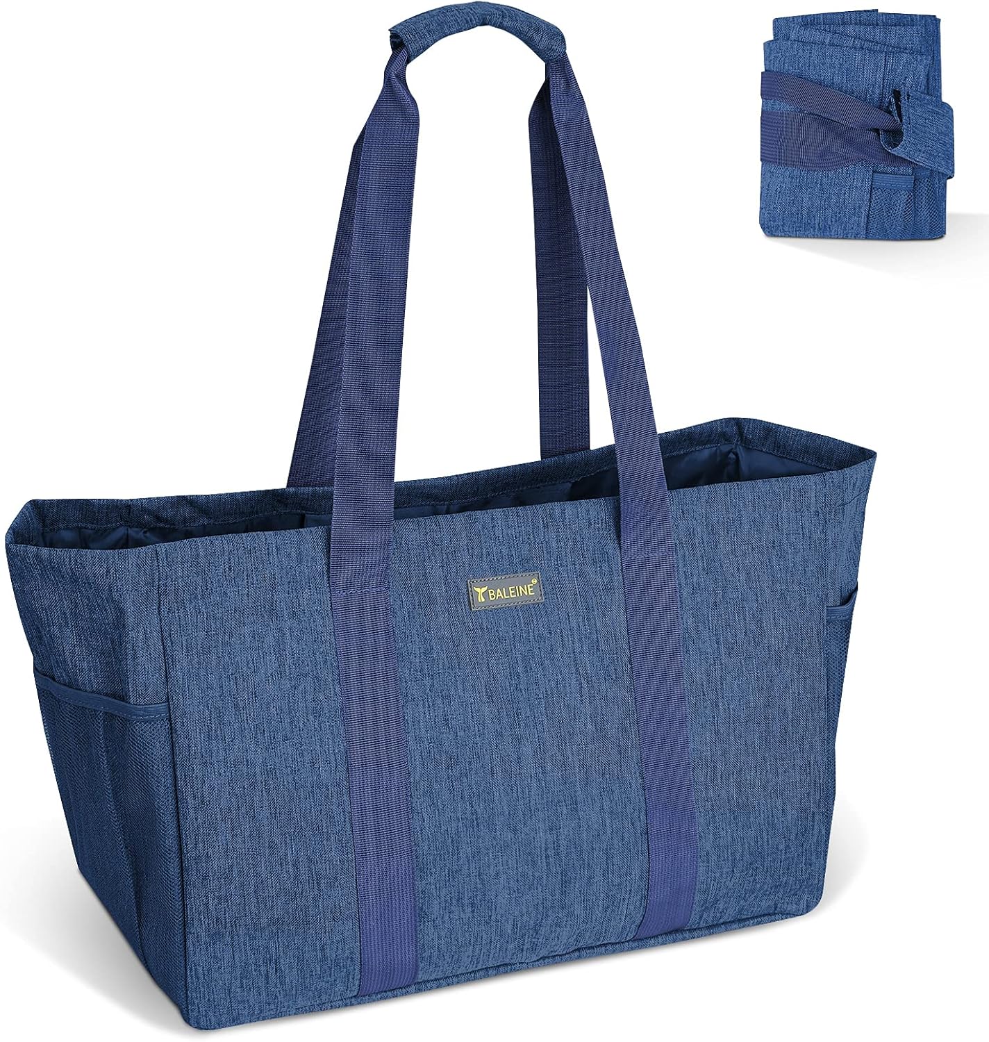 BALEINE Soft 9 Gallon Extra Large Utility Tote, Foldable Reusable Storage Bag (D...