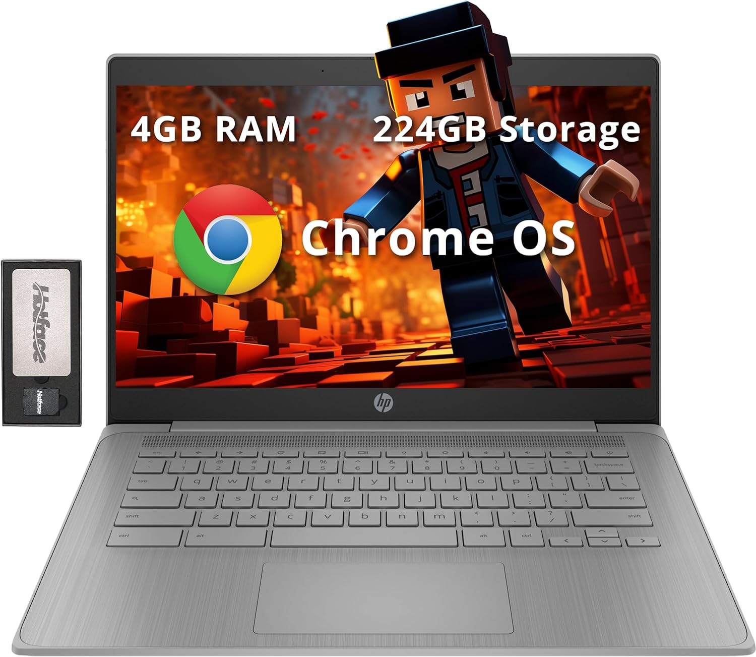 HP Chromebook 14" HD Laptop for Business & Students, Intel Celeron N4120, 4GB LP...