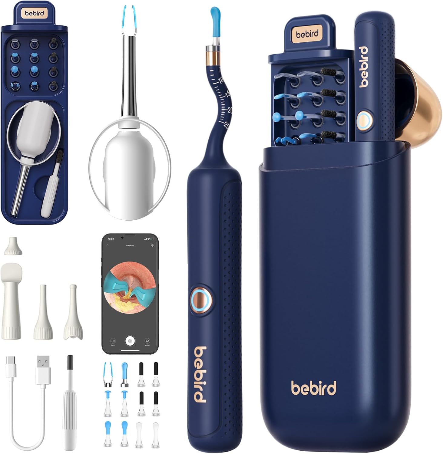 Bebird Earsight Plus Ear Cleaning Camera Wax Removal Tool kit, Flexible Ear Scop...