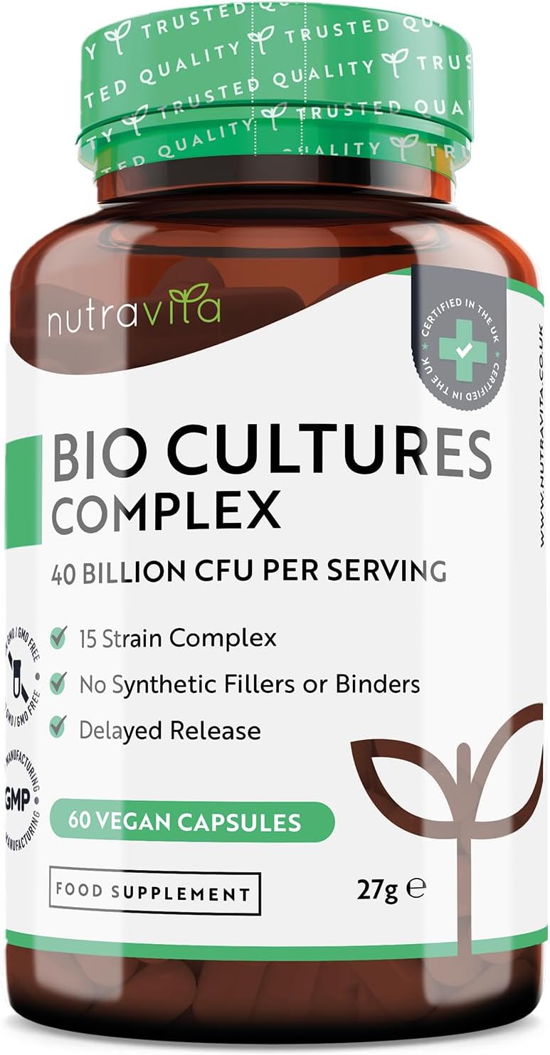 Super Strength 40 Billion CFU Bio Cultures Complex with 15 Live Strains – Advanc...