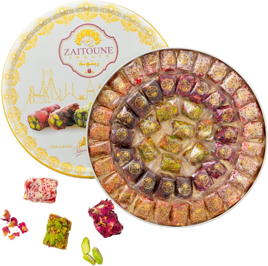 Zaitoune Turkish Delight Mix - 650 g | Luxury Assortment with Pomegranate, Pista...
