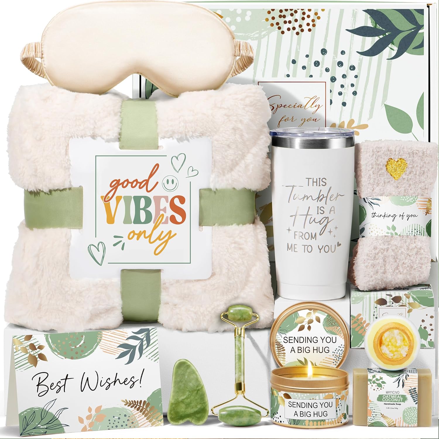 Self Care Gifts for Women Get Well Soon Gifts Basket, Birthday Gifts for Women C...