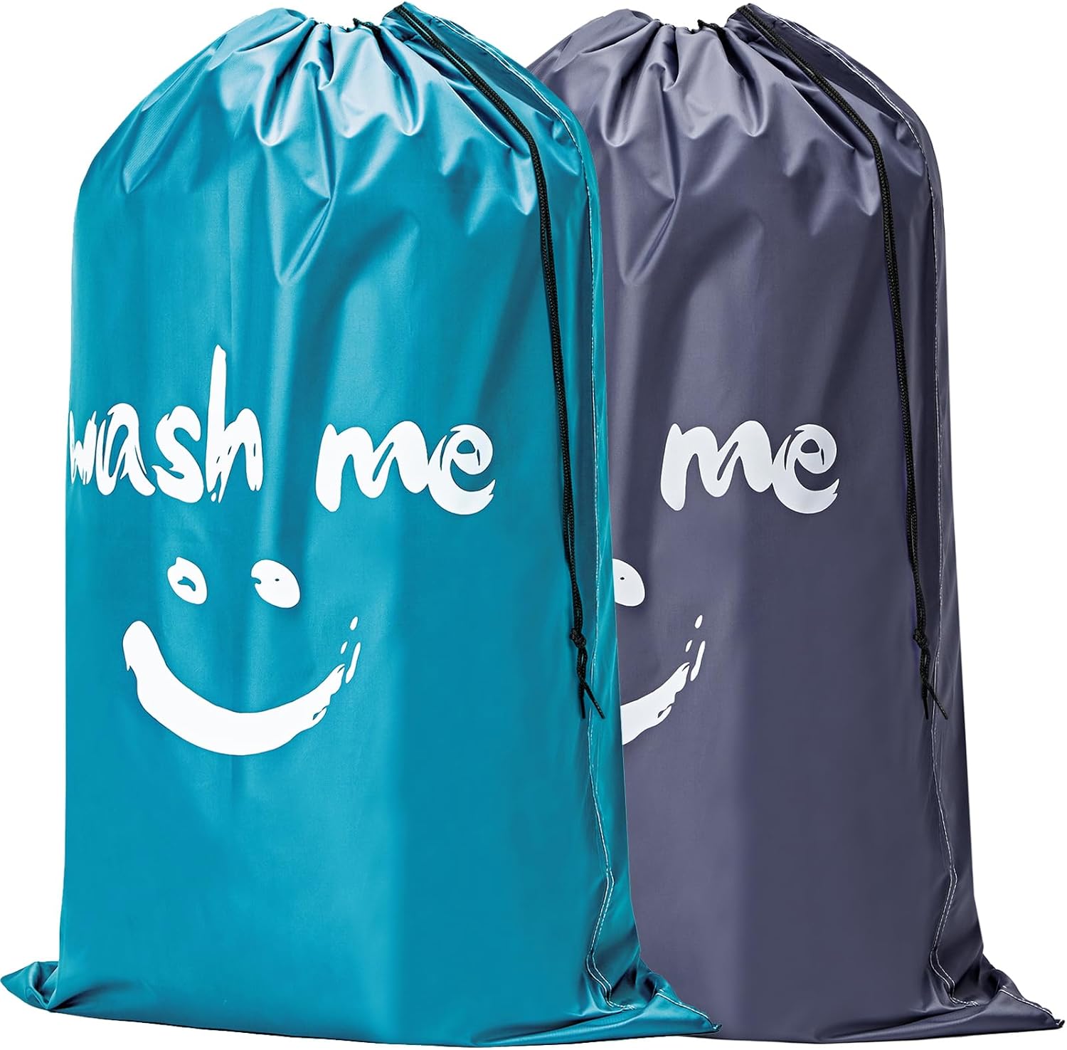 HOMEST 2 Pack XL Wash Me Travel Laundry Bag, Dirty Clothes Organizer, Large Enou...