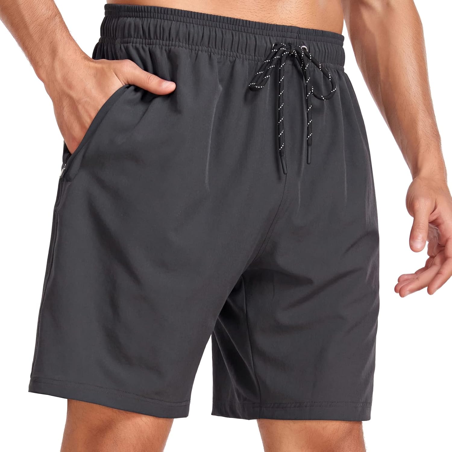 Flytop Mens Swim Trunks Quick Dry Board Shorts with Zipper Pockets Bathing Suit