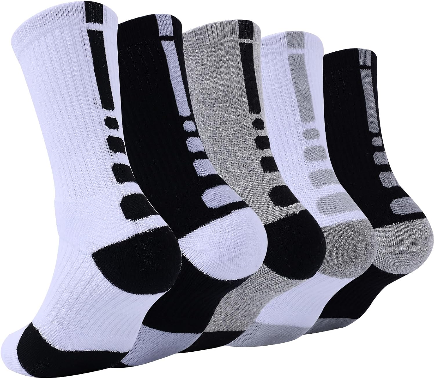 Basketball Socks for Men,Performance Cushioned Men's Athletic Crew Socks with Ar...