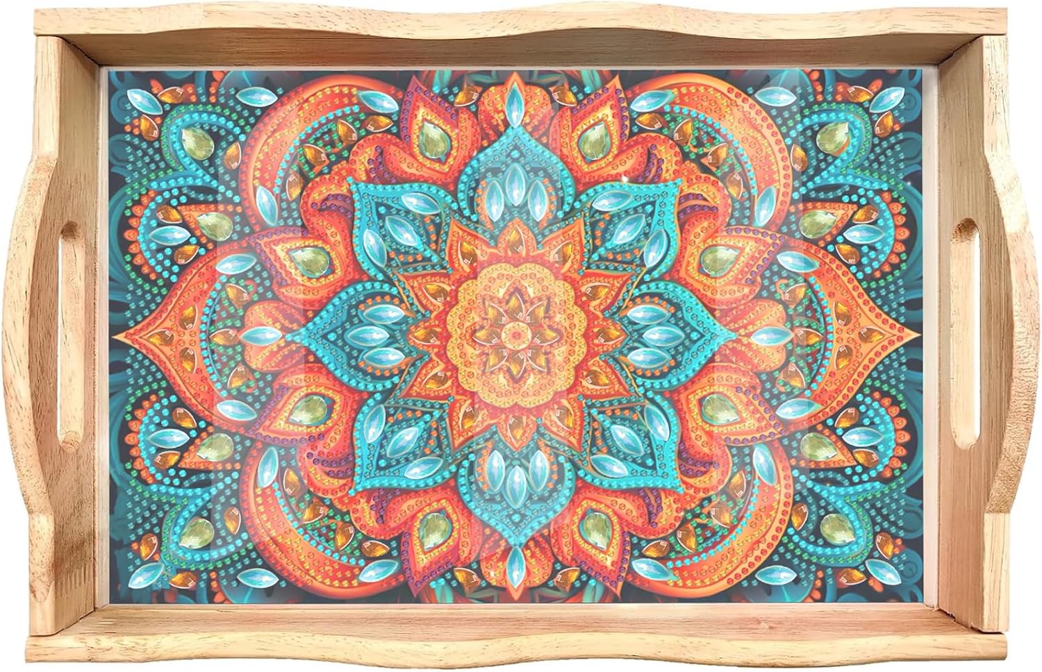 Wooden Serving Trays with Handles 5D Diamond Painting Kits for Adults, Trays Dec...