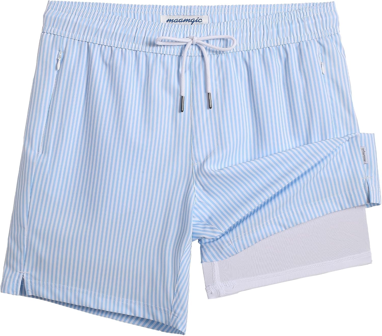 Maamgic Swim Trunks, Unique 2 in 1 Men's Swim Shorts, Stylish Swimwear Perfect f...