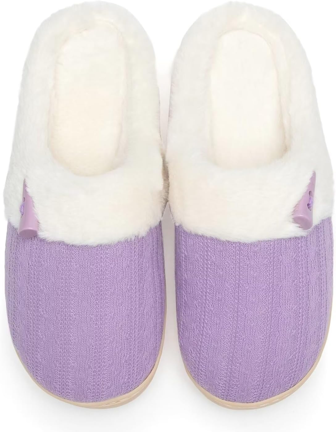 NineCiFun Women's Slip on Fuzzy House Slippers Memory Foam Slippers Scuff Outdoo...