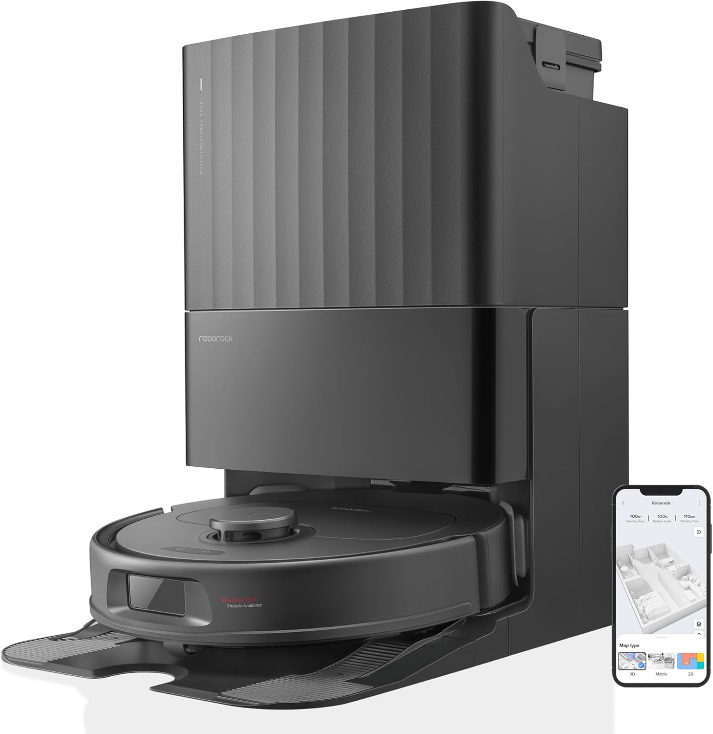 roborock Qrevo S Robot Vacuum Cleaner, 7000Pa Suction, LiDAR & Reactive Tech Avo...