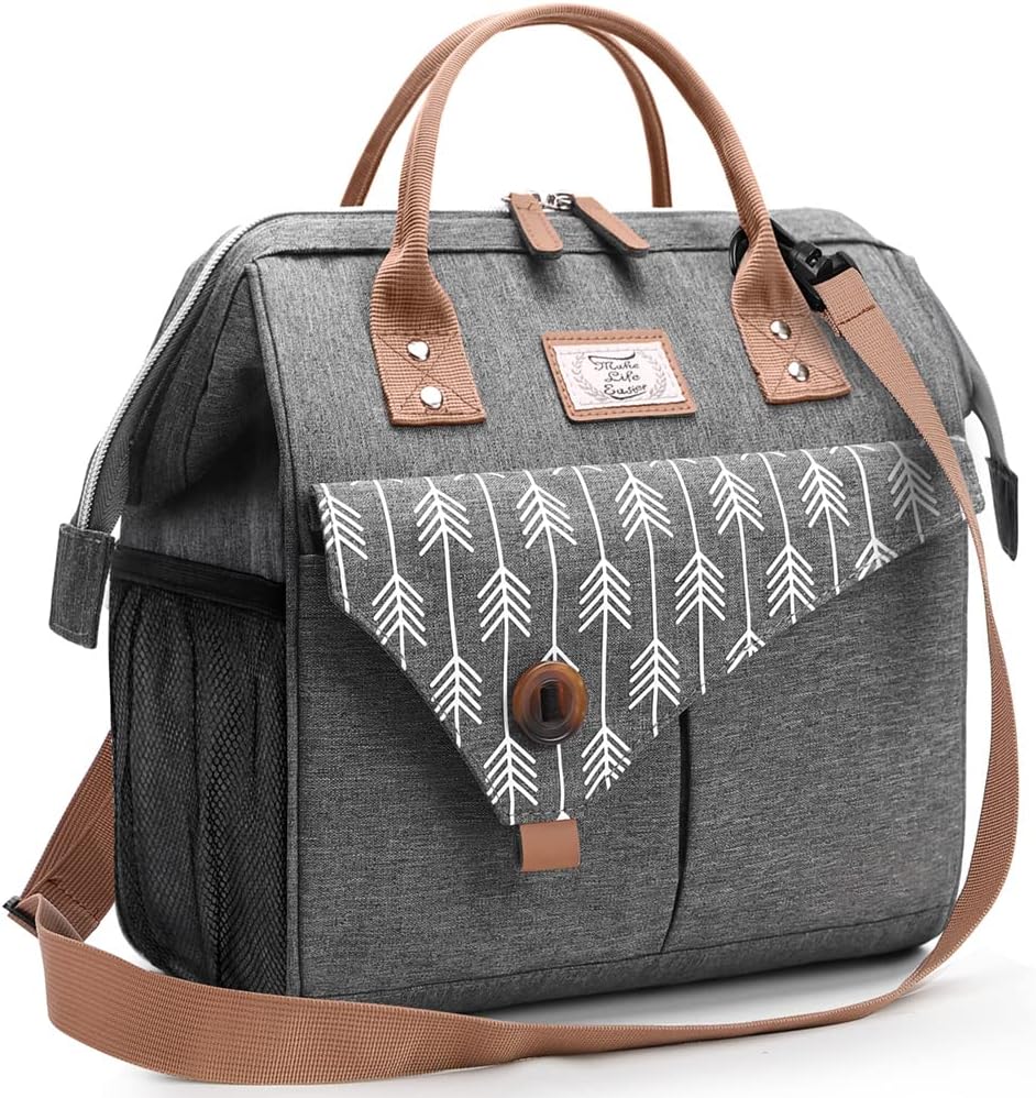 Lekesky Large Insulated Lunch Bag for Women 15L Lunch Bag for Work Lunch Tote,Gr...