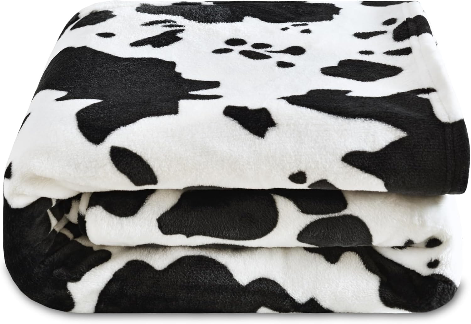 Softan Fleece Blanket, Special Microfiber Cow Print Throw Blanket, Luxurious Lig...