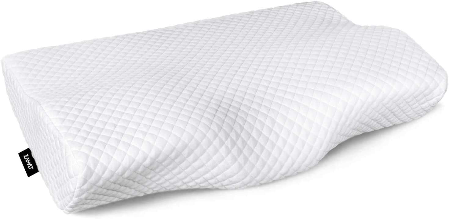 ZAMAT Memory Foam Pillow for Neck Pain Relief, Adjustable Orthopedic Ergonomic C...