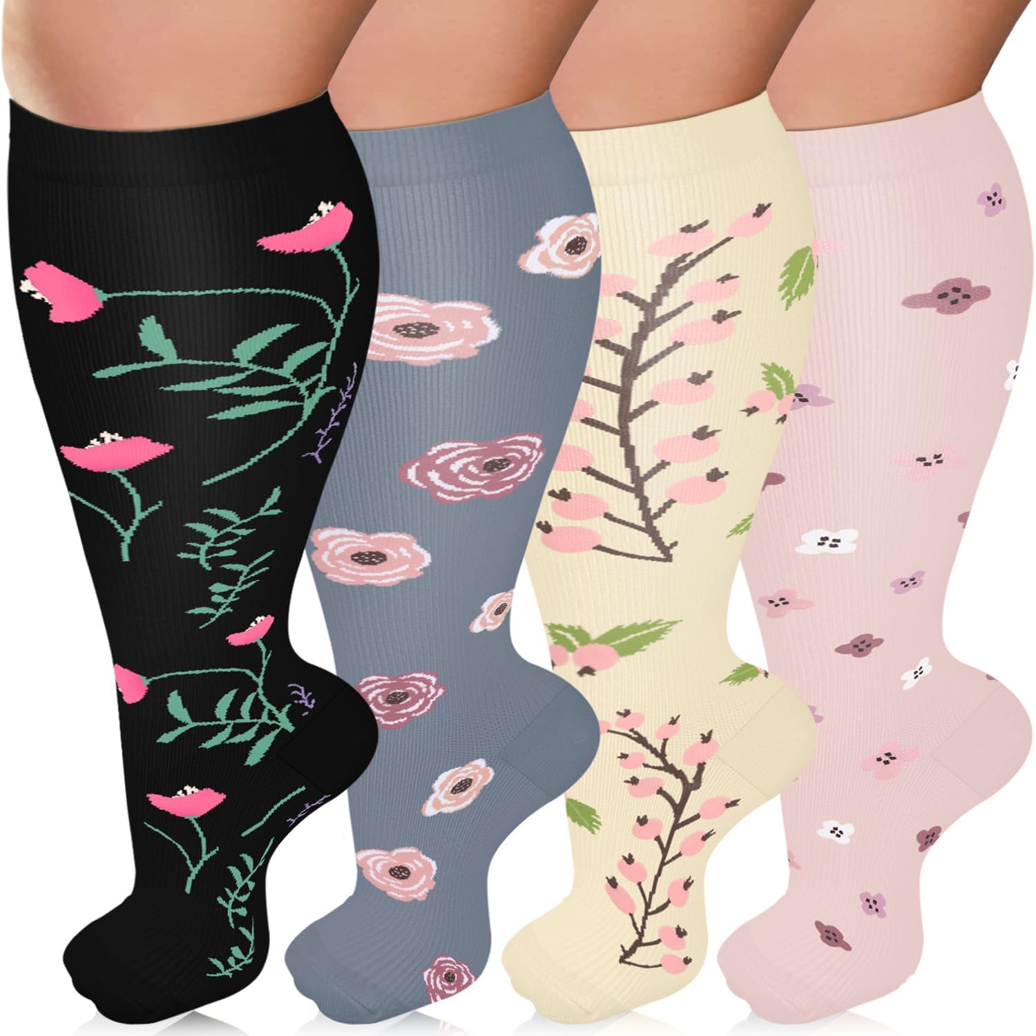 Unique Diu Life Plus Size Compression Socks, Special Compression Socks for Women