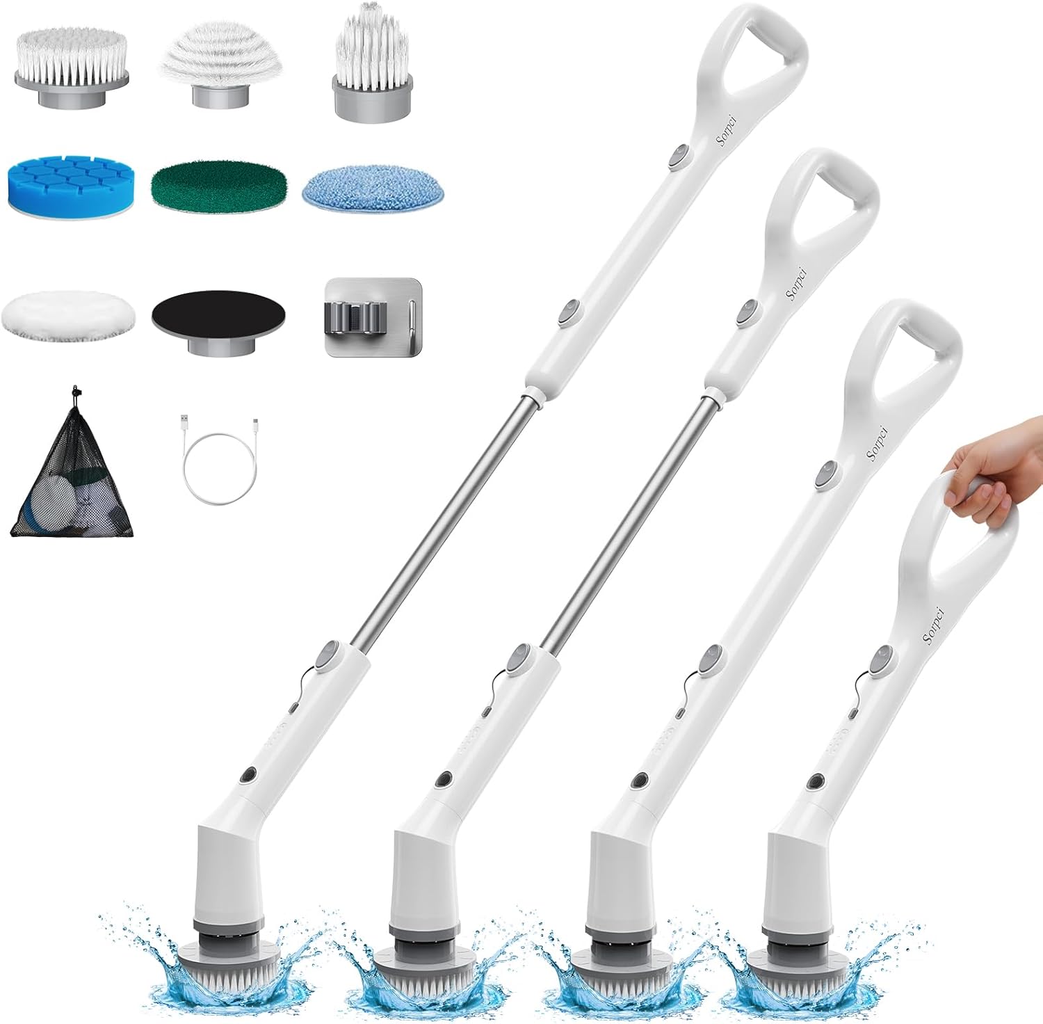 Electric Spin Scrubber,2024 New Cordless Cleaning Brush,Shower Cleaning Brush wi...