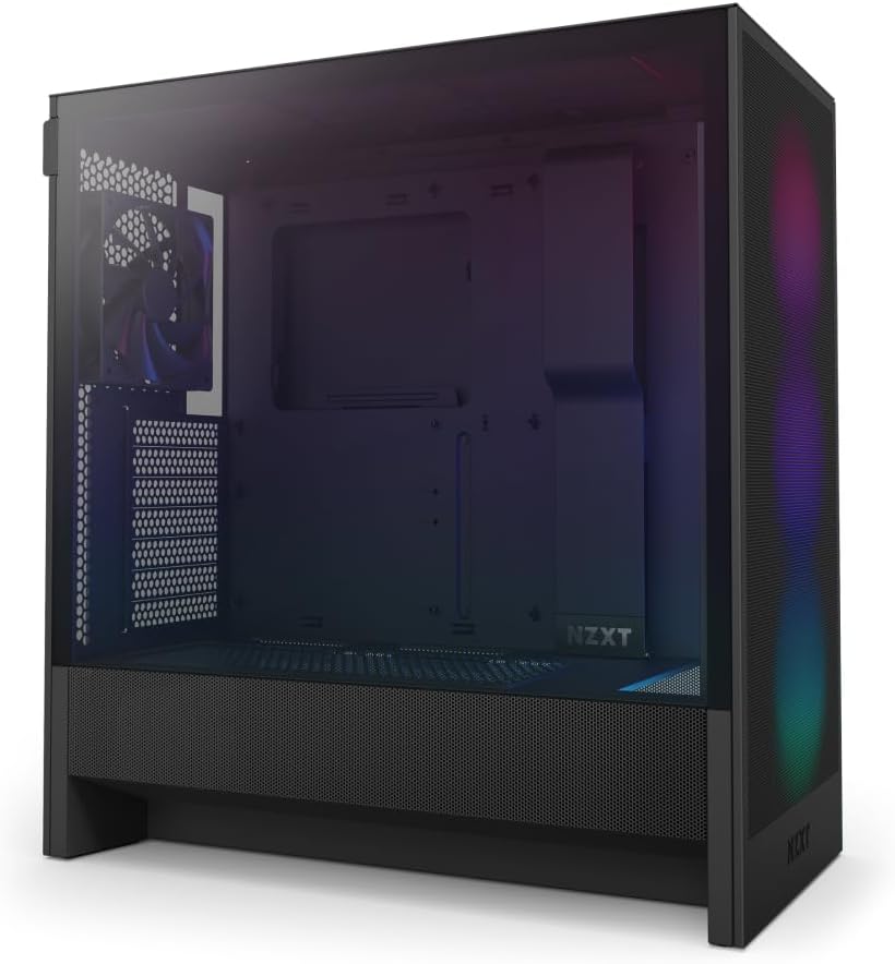 NZXT H5 Flow RGB - Compact ATX Mid-Tower PC Gaming Case - High Airflow - F360 RG...