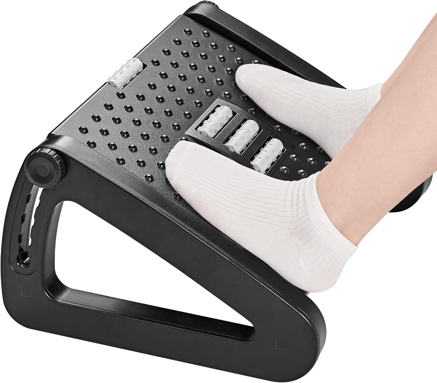 HEETA Foot Rest Under Desk, Adjustable Height Footrest Ergonomic Foot Stool with...