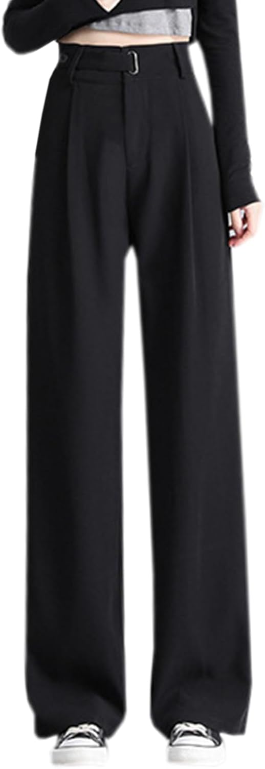 Betusline Women's Wide Leg Pants Business Casual Straight Office Trousers for Wo...