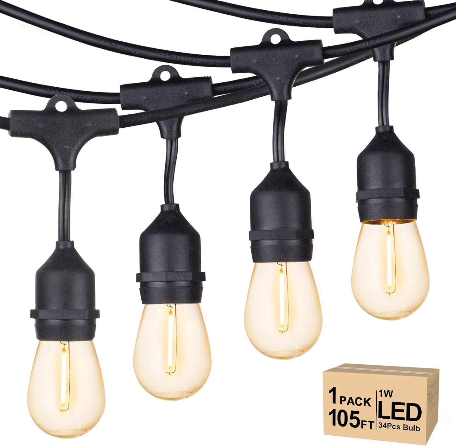 Svater Outdoor String Lights Led 105FT, Commercial...