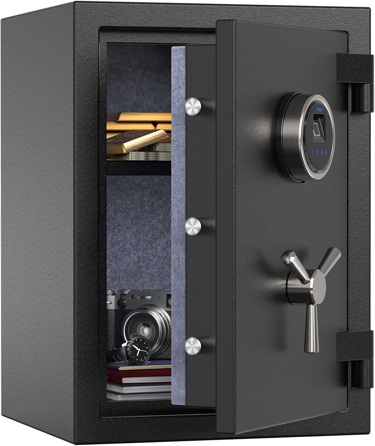 RPNB Deluxe Biometric Fireproof Safe Box,Digital Fingerprint Fireproof Waterproo...