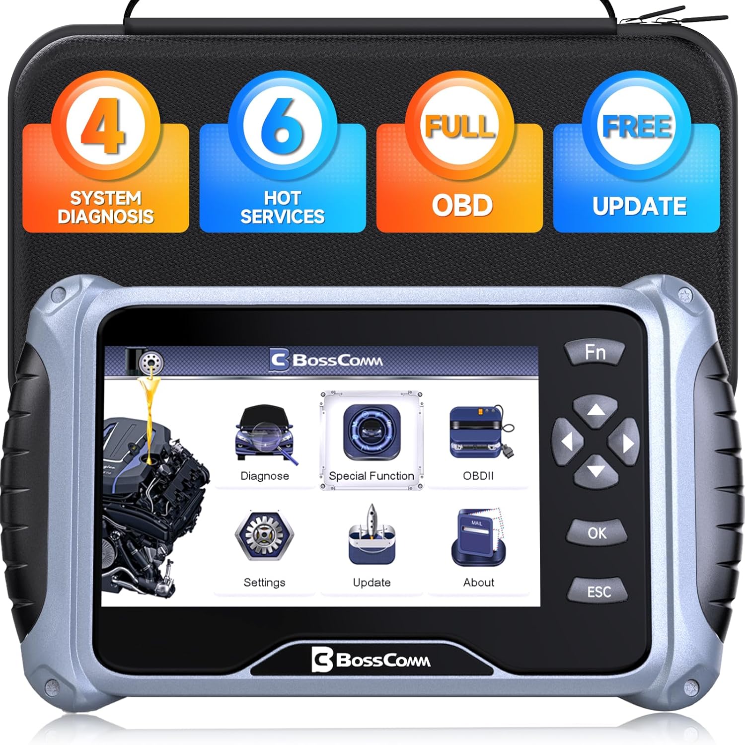 IF742 Pro Car Scanner Diagnostic Tool w/ 6 Advanced Resets (ABS/EPB/SAS/BMS/Oil/...