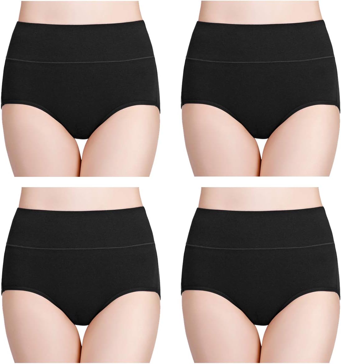 wirarpa Ladies Knickers Cotton Full Briefs High Waisted Underwear Panties for Wo...