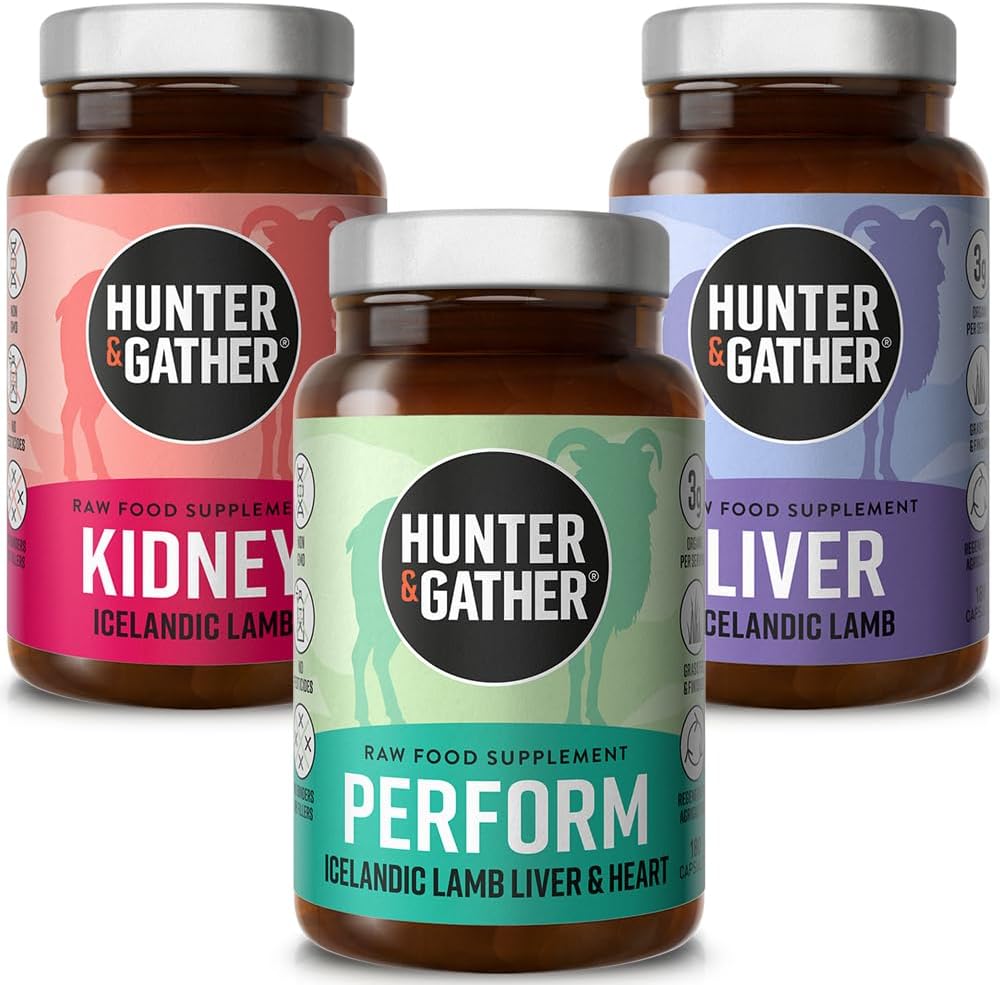 Hunter & Gather Nose to Tail Organ Supplements 3 x 180 Capsules | Wild Grass Fed...