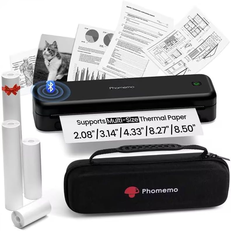 Phomemo M834 Portable Printer, Thermal Printers A4 Compatible with Phone & Lapto...