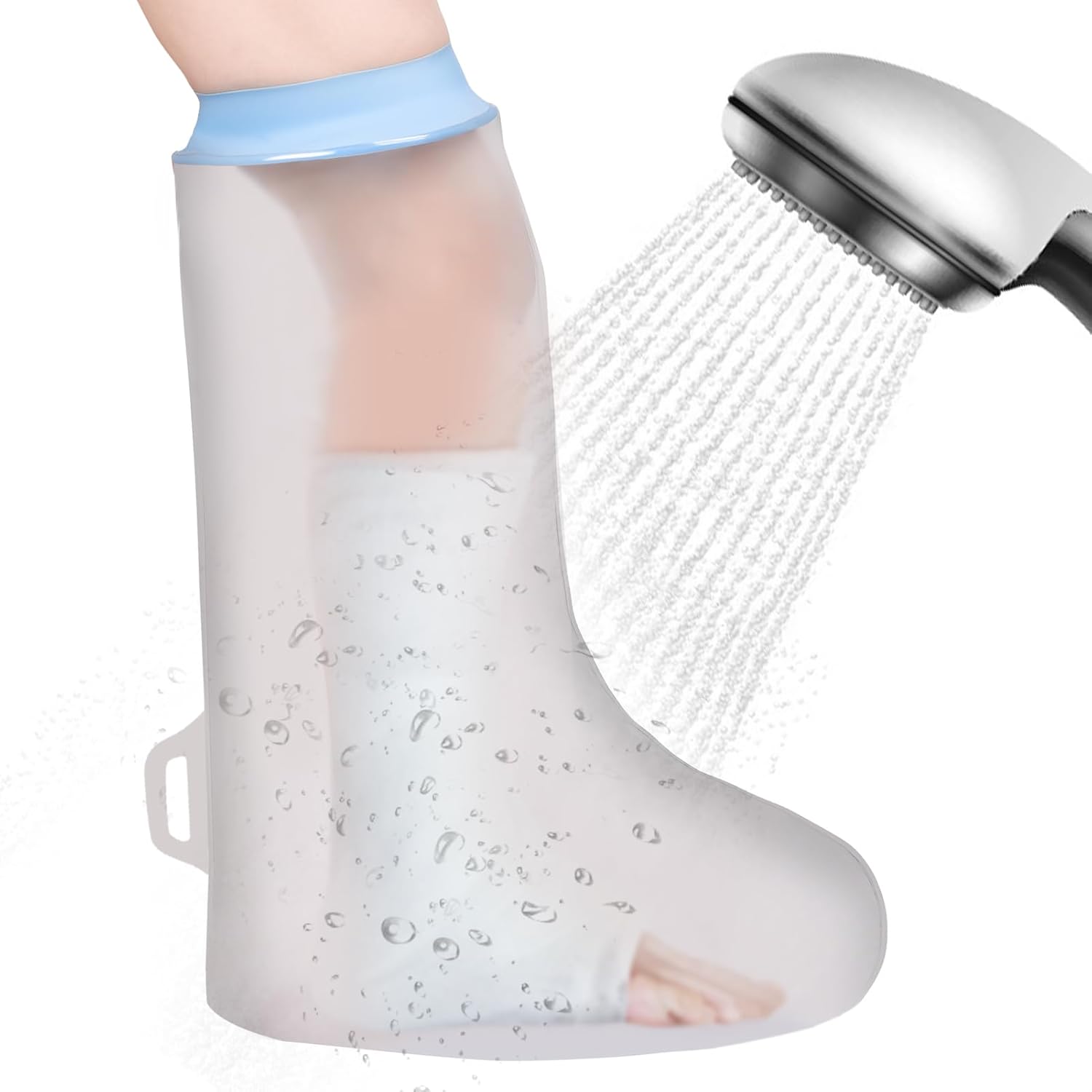 Fasola Cast Cover Lower Leg Adult for Showering, Reusable Cast, Dressing and Ban...