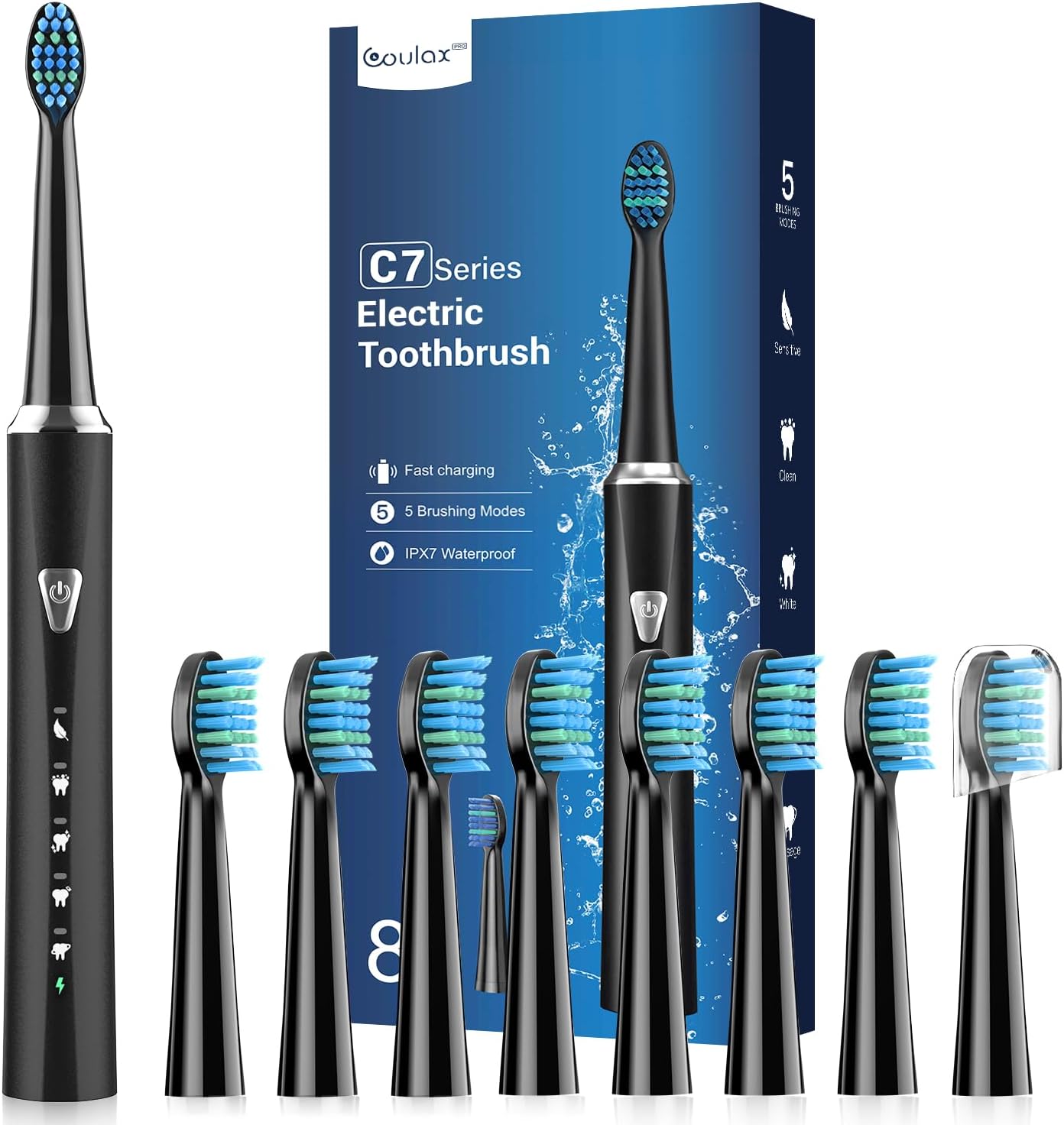 Sonic Electric Toothbrush for Adults and Kids - Rechargeable Sonic Toothbrush wi...