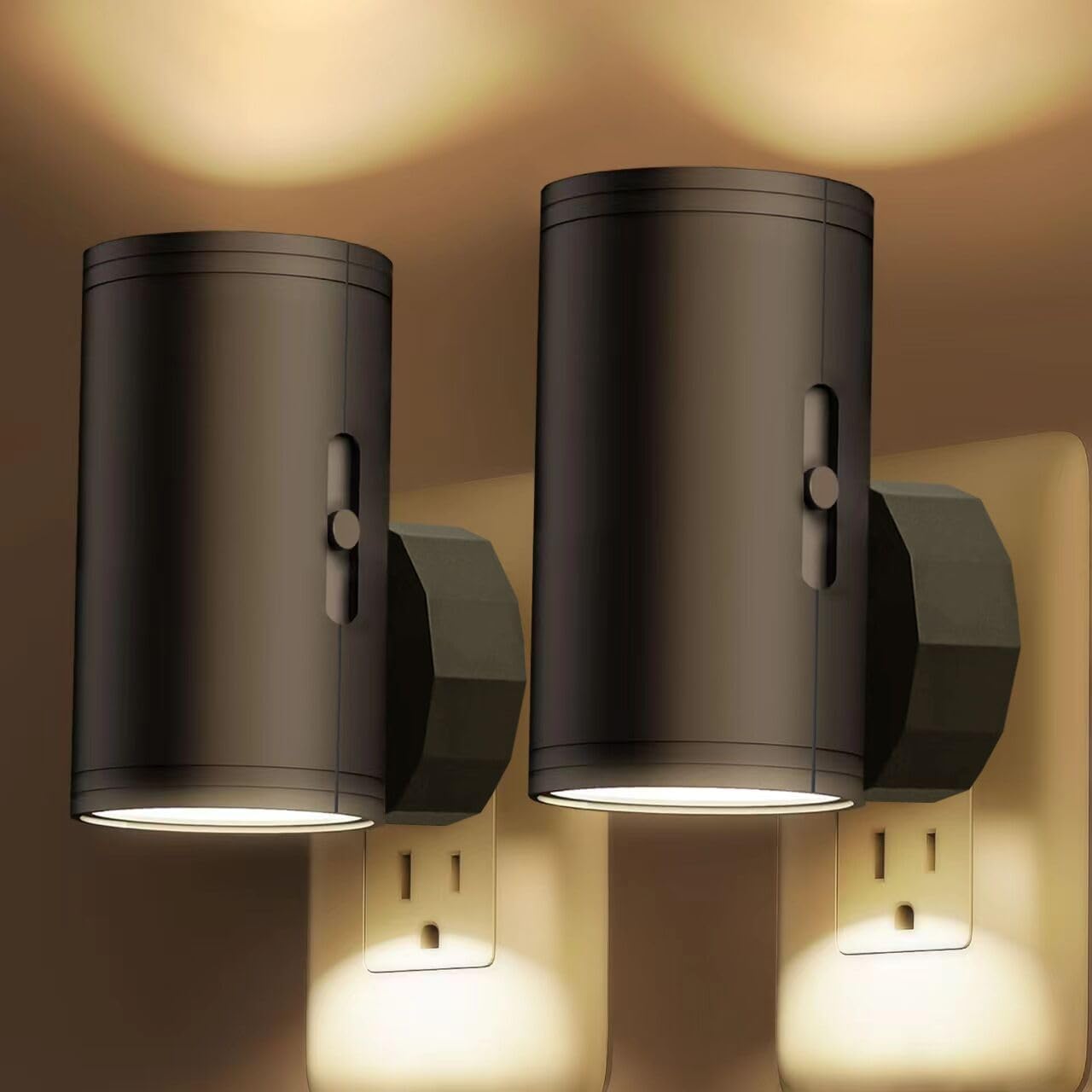 LED Night Lights Plug into Wall, Dusk to Dawn Sensor,5-300LM Adjustable Brightne...