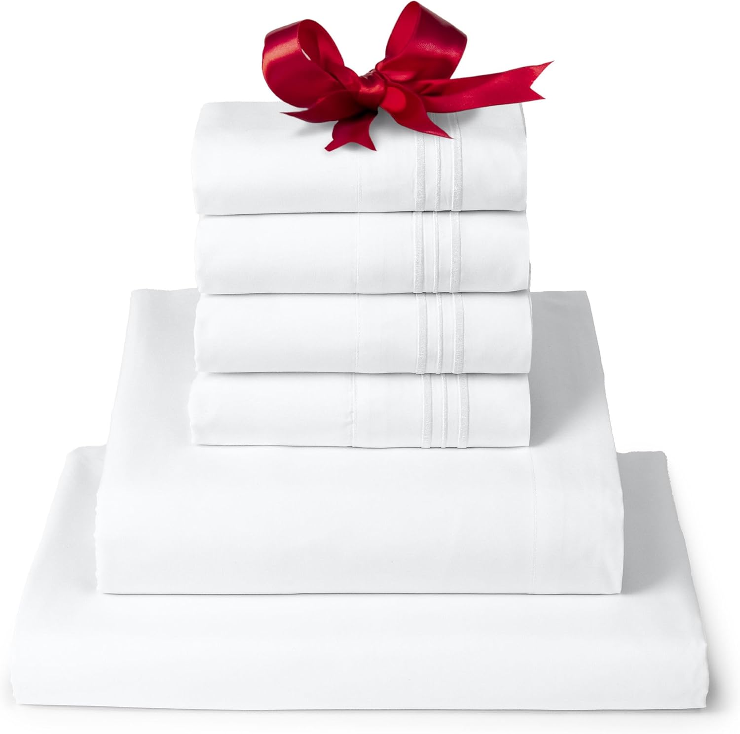 Mellanni Queen Sheet Set - 6-Piece Iconic Collection Bedding, (Including 4 Pillo...