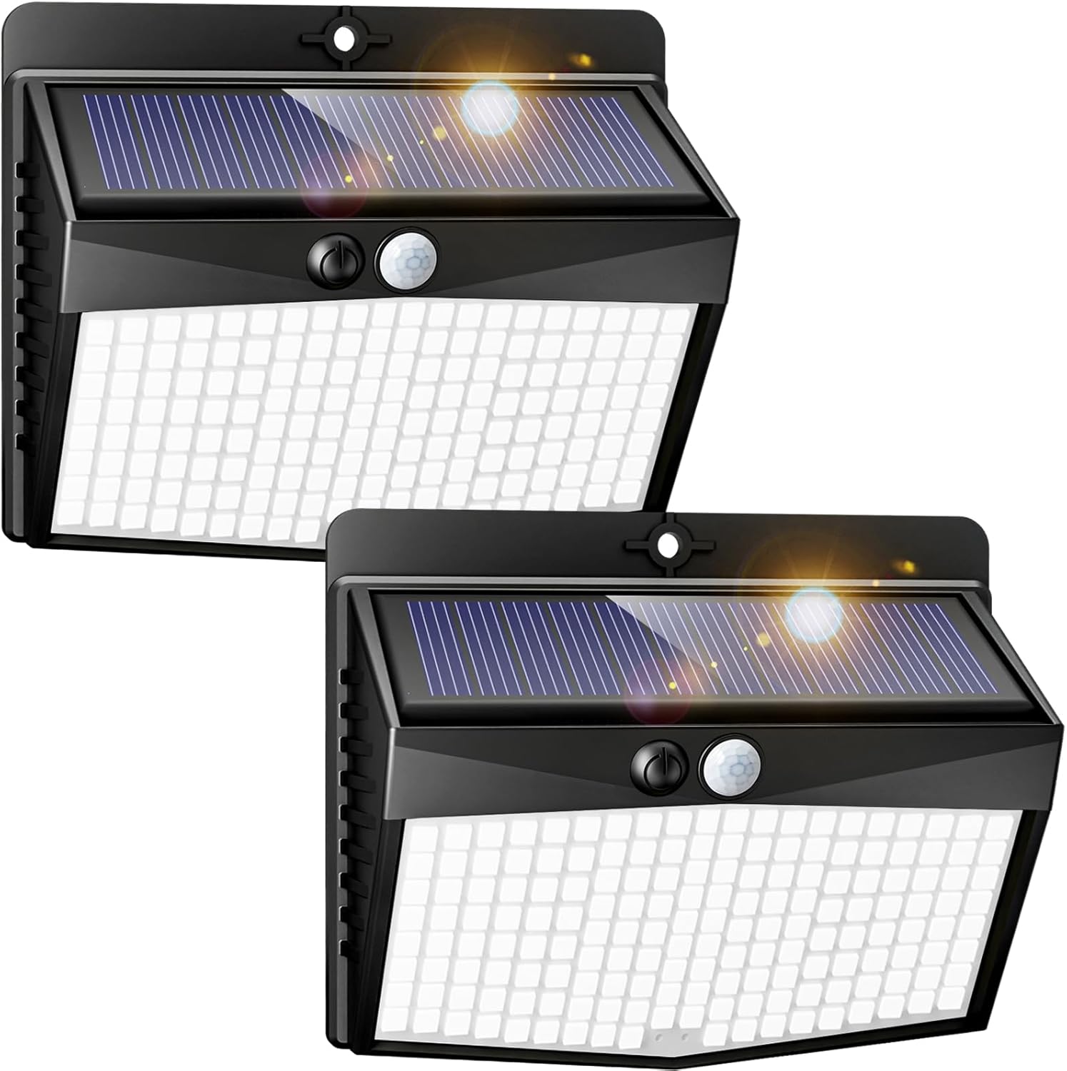 Peasur Solar Lights Outdoor Garden, Upgraded Wireless 168LED Solar Security Ligh...