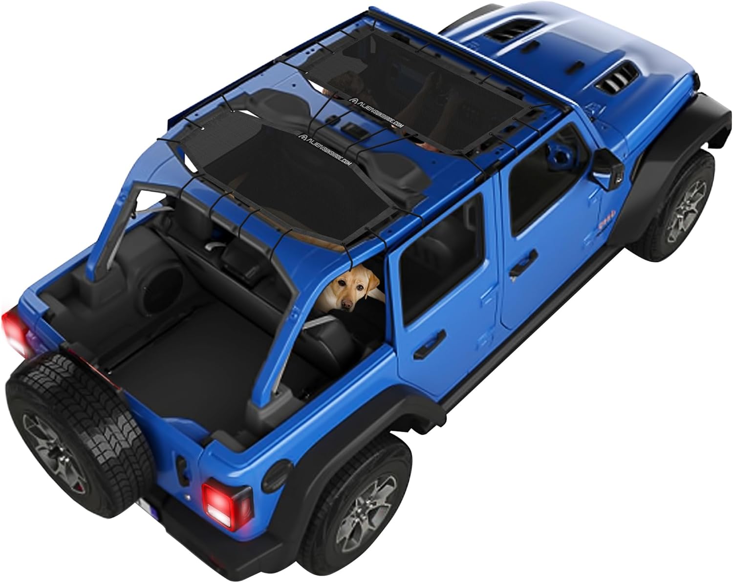 Alien Sunshade for Jeep Wrangler JLU (2018-2023), Exclusive Sunshade for Front,...
