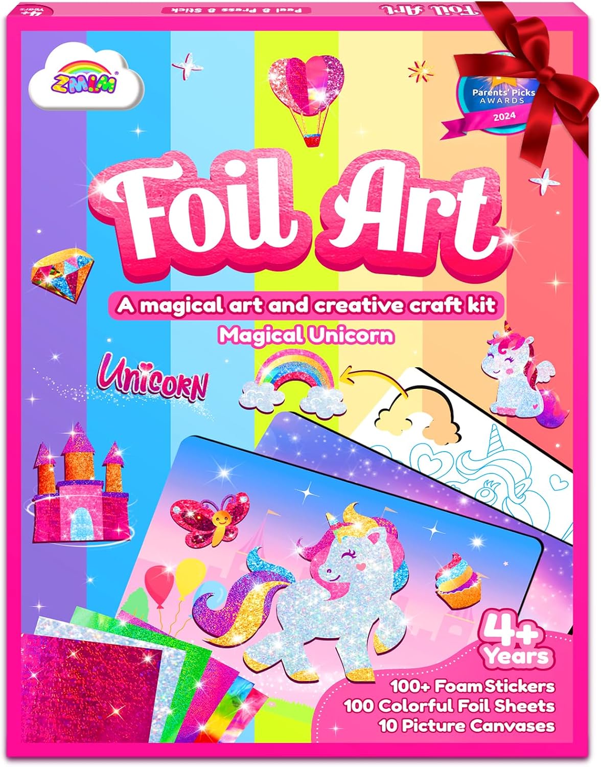 ZMLM Foil Art Kit for Kids - Arts Crafts Fun Mess Free Activity, Gifts for Ages...