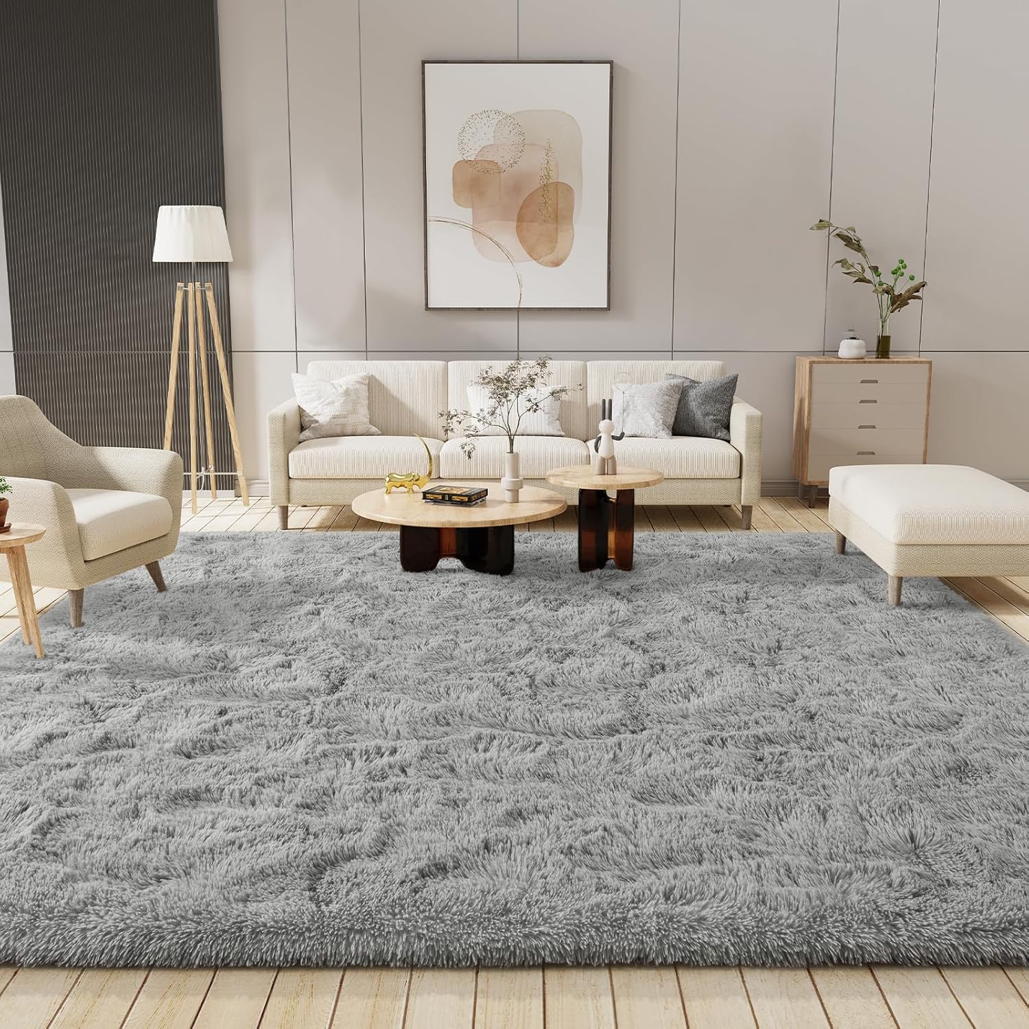 LOCHAS Ultra Soft Indoor Modern Area Rugs, Special Fluffy Living Room Carpets fo...