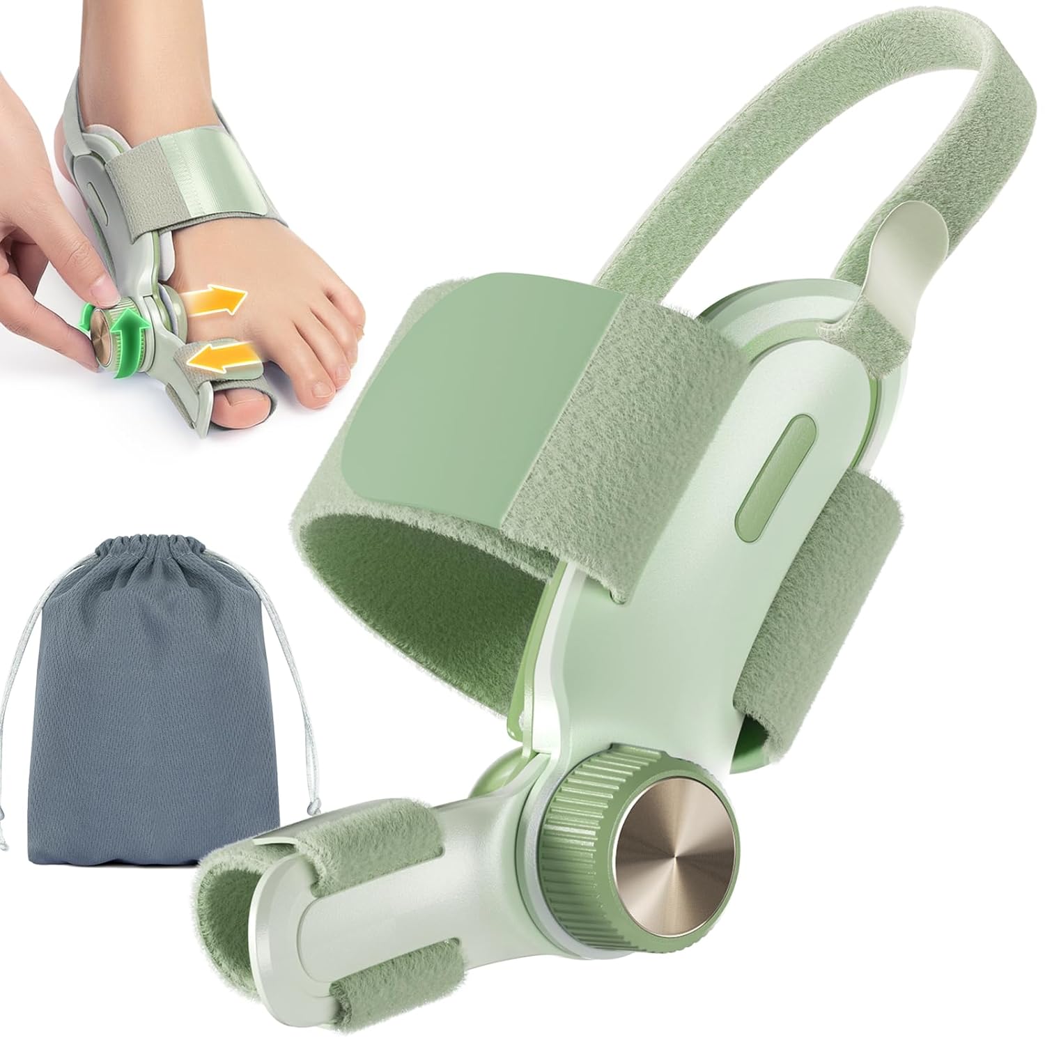 TENICORE Bunion Corrector, Stepless Adjustable Double Correction Big Toe Straigh...