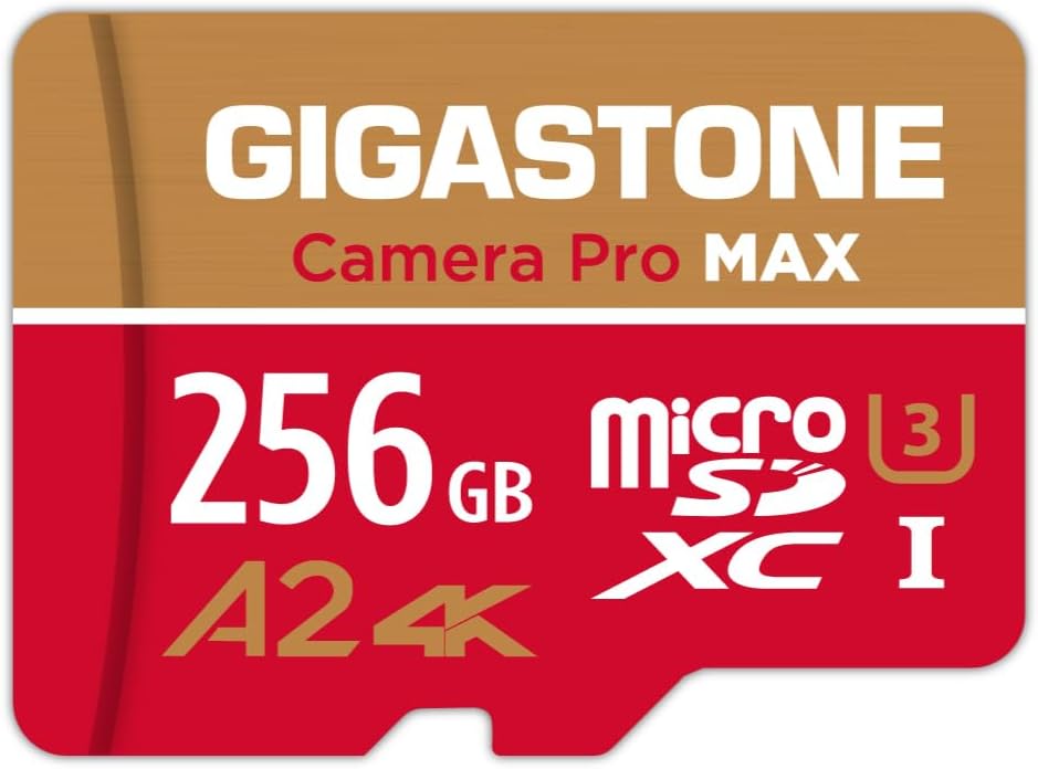 [5-Yrs Free Data Recovery] GIGASTONE 256GB Micro SD Card, Camera Pro MAX, Up to...