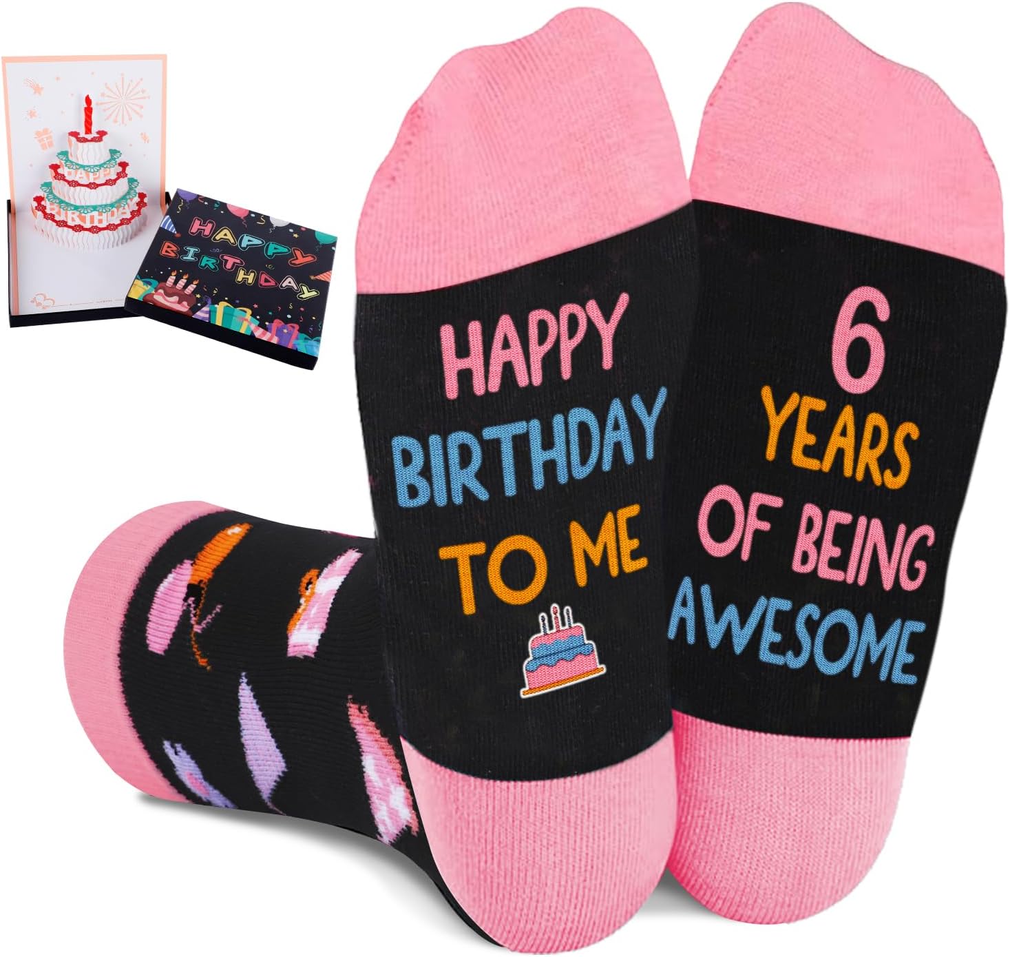 5-12 Years Old Birthday Gifts for Girls - Socks for Girls with Pop up Birthday C...
