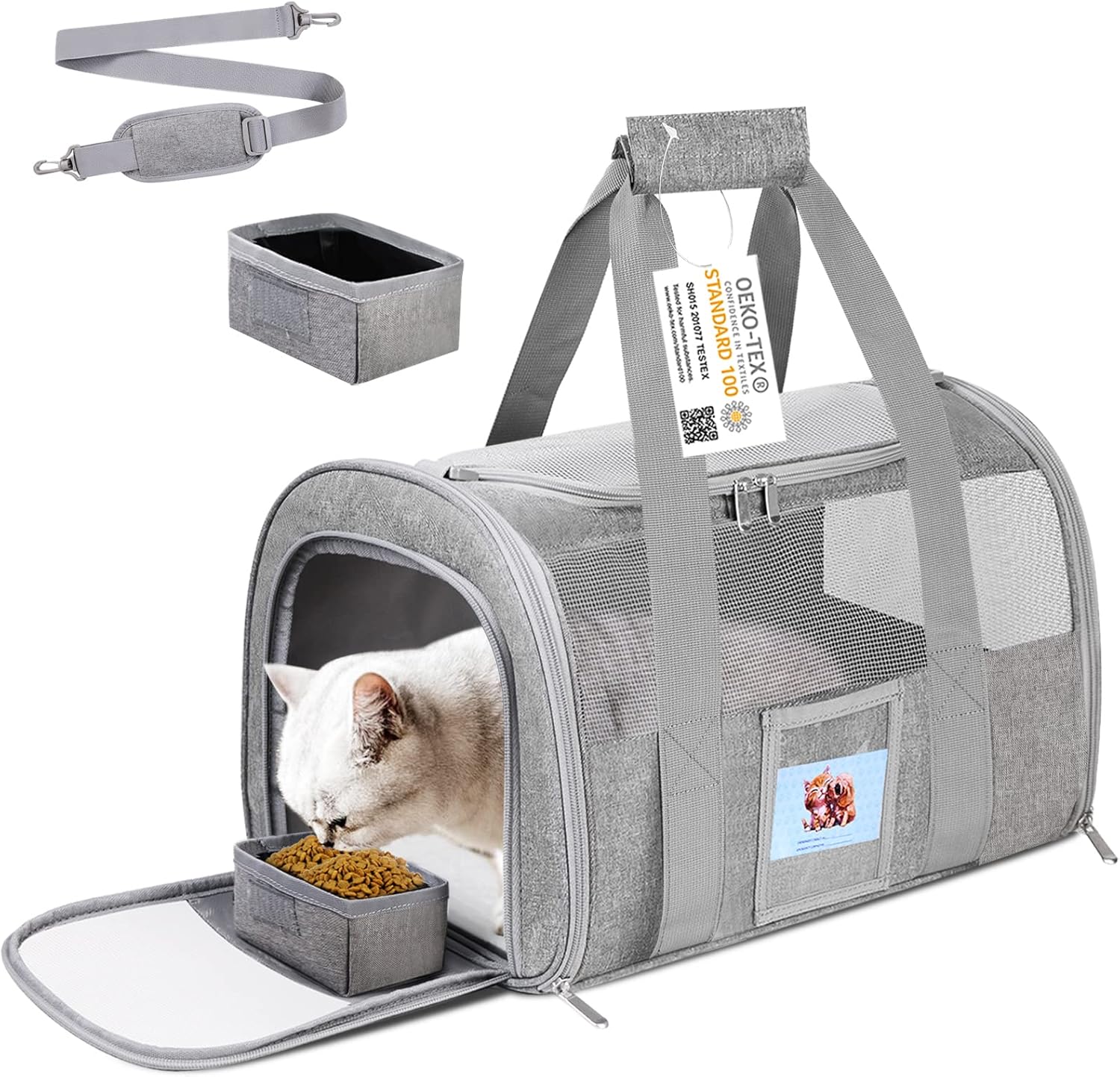 Pet Carrier Airline/TSA Approved Small Dogs, Kitten, Carriers for Small Medium C...